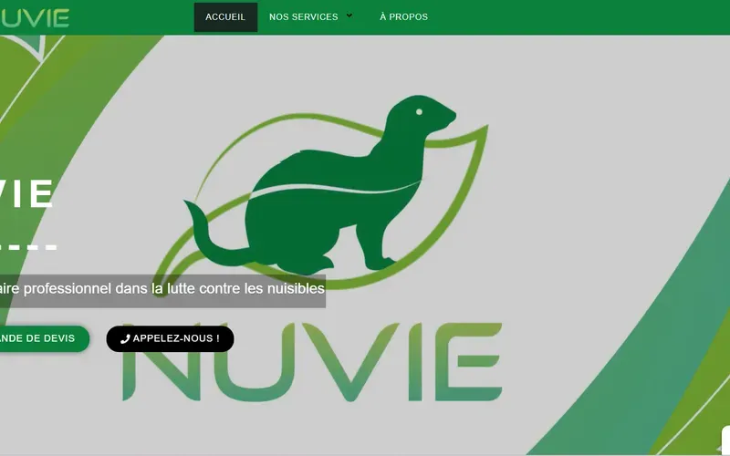 Page d'accueil du site Nuvie