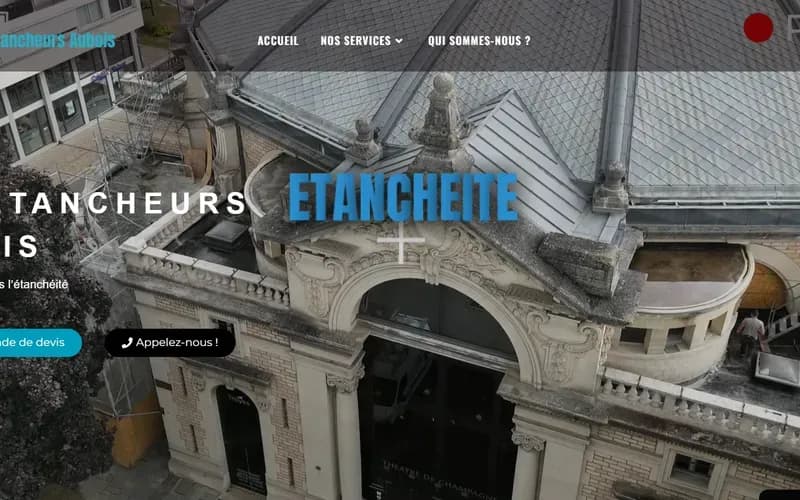 Screenshot du projet Les Étancheurs Aubois réalisé par Webomax