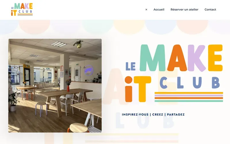 Screenshot du projet Le Make It Club réalisé par Webomax