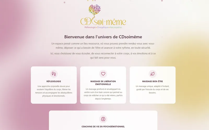 CRM sur mesure pour praticienne bien-être avec planning et messagerie - Webomax - vue 1