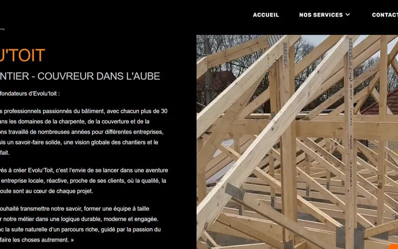 Site web entreprise de couverture et rénovation énergétique RGE - Webomax - vue 1