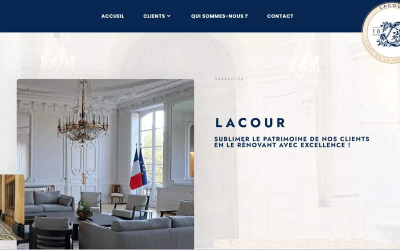 Site vitrine entreprise de peinture et rénovation du patrimoine à Versailles - Webomax - vue 1